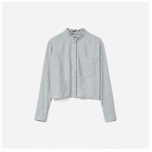 Everlane organic cotton ruffle flannel top
